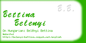 bettina belenyi business card